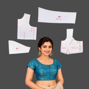 Boat Neck 4-tucks Blouse Paper Pattern